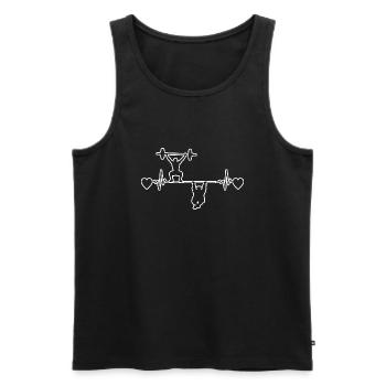 Fitness Athletes Strength Training Muscle Bodybuilders - Men's Premium Organic Tank Top - black - Front - Michal (187cm)