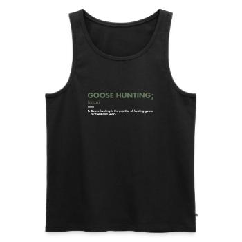 Geese Hunter Definition Goose Hunting - Men's Premium Organic Tank Top - black - Front - Michal (187cm)