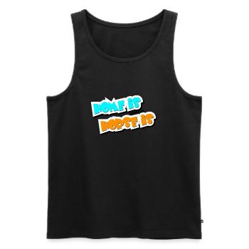 home is where my horse is - Männer Premium Bio Tank Top - Schwarz - Vorne - Michal (187cm)