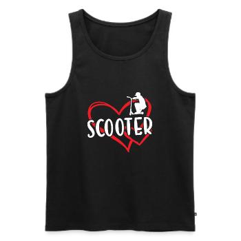 Sport Heart Scooter - Männer Premium Bio Tank Top - Schwarz - Vorne - Michal (187cm)
