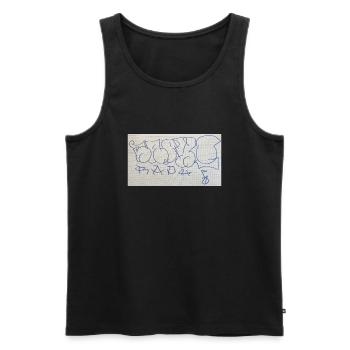 Geburtstagsgeschenk für Raphi (Graffiti Throw Up) - Männer Premium Bio Tank Top - Schwarz - Vorne - AI Model Male 178 light (178cm)