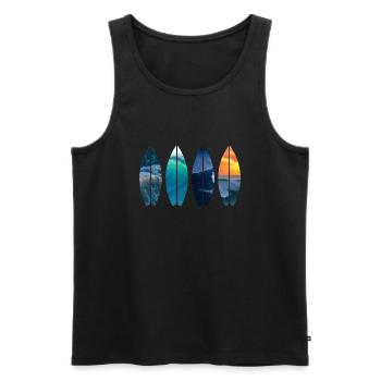 Surf surfer gift Vintage - Men's Premium Organic Tank Top - black - Front - Michal (187cm)