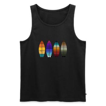 Surf surfer gift Vintage - Men's Premium Organic Tank Top - black - Front - Michal (187cm)