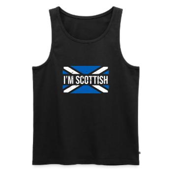 I'm Scottish - Men's Premium Organic Tank Top - black - Front - Michal (187cm)