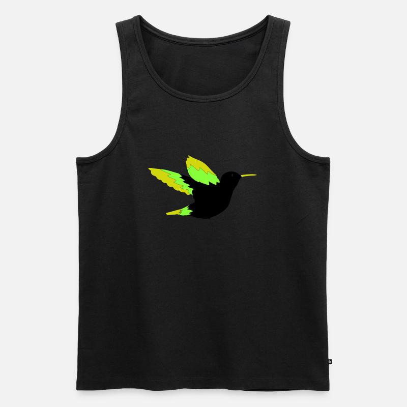 kolibri 01 - Männer Premium Bio Tank Top - Schwarz