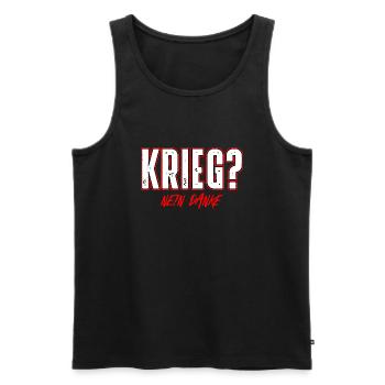 Krieg - Männer Premium Bio Tank Top - Schwarz - Vorne - AI Model Male 178 light (178cm)