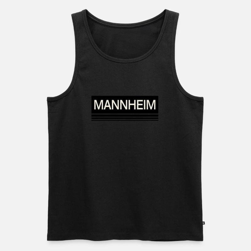 Mannheim Monnem Mannheimat - Männer Premium Bio Tank Top - Schwarz