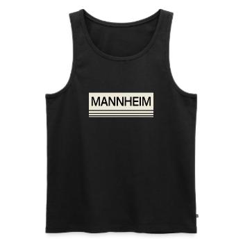 Mannheim Monnem Mannheimat - Männer Premium Bio Tank Top - Schwarz - Vorne - AI Model Male 178 light (178cm)