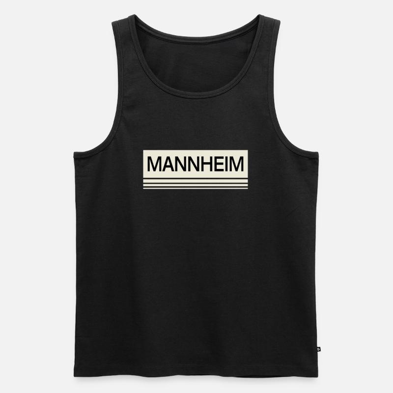Mannheim Monnem Mannheimat - Männer Premium Bio Tank Top - Schwarz