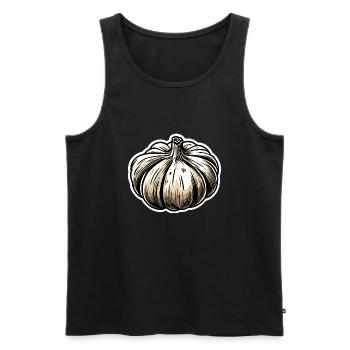 Alimentation / Légumes / Marché / Vitamines / Design - Débardeur bio Premium Homme - noir - Devant - Michal (187cm)