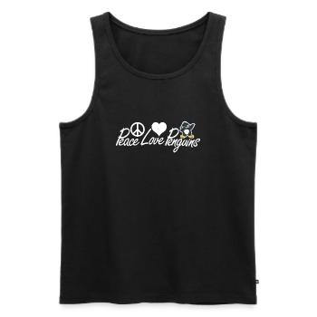 Love Peace Penguins Funny Dab Cool Penguin Dabbing - Men's Premium Organic Tank Top - black - Front - Michal (187cm)