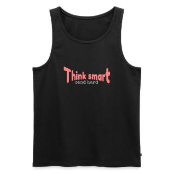 Parkour Freerunning Sport : Pensez intelligemment envoyer fort - Débardeur bio Premium Homme - noir - Devant - Michal (187cm)