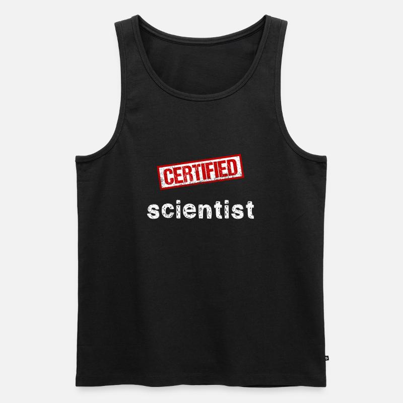 Wissenschaftler - Männer Premium Bio Tank Top - Schwarz