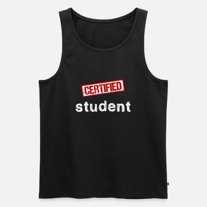 Student - Männer Premium Bio Tank Top - Schwarz