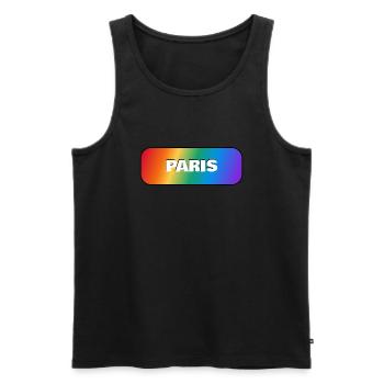 LGBT Paris France Gay Pride - Men's Premium Organic Tank Top - black - Front - Michal (187cm)