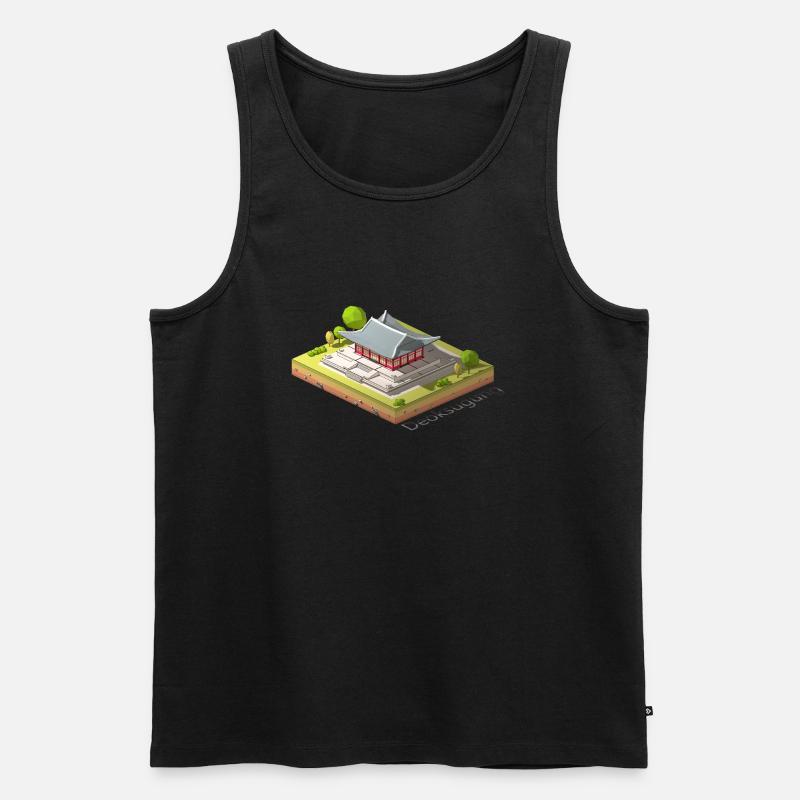 Geometrische Low-Poly-Deoksugung - Männer Premium Bio Tank Top - Schwarz