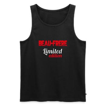 BEAU FRÈRE LIMITED EDITION - Men's Premium Organic Tank Top - black - Front - AI Model Male 178 light (178cm)