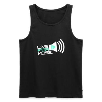 Live for Music Speaker Saying Life for Music - Men's Premium Organic Tank Top - black - Front - Michal (187cm)