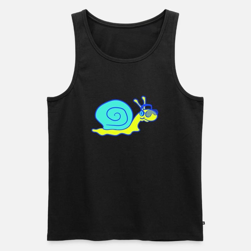 Cool DJ Escargot Mignon Shell - Débardeur bio Premium Homme - noir