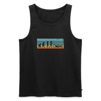 Handbike Evolution - Born to Handike - Männer Premium Bio Tank Top - Schwarz - Vorne - Michal (187cm)