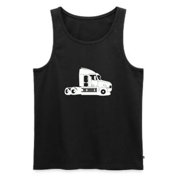 truck - Männer Premium Bio Tank Top - Schwarz - Vorne - Michal (187cm)