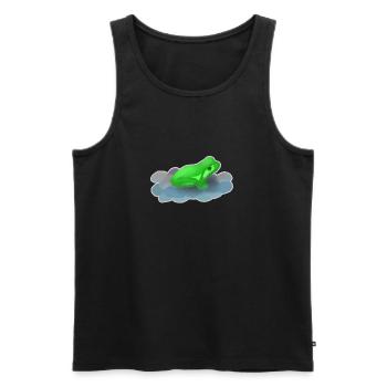 Grenouille - Débardeur bio Premium Homme - noir - Devant - Michal (187cm)