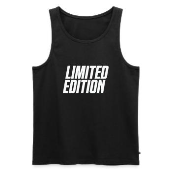 Limited Edition - Men's Premium Organic Tank Top - black - Front - AI Model Male 178 light (178cm)