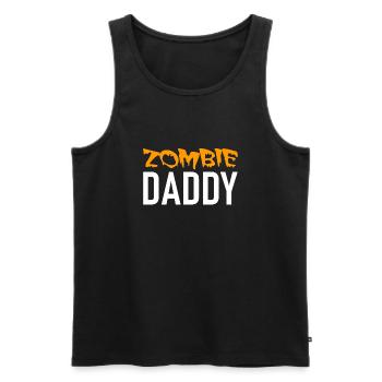 Zombie Daddy - Halloween - Pumpkin - Witch - Horror - Men's Premium Organic Tank Top - black - Front - Michal (187cm)
