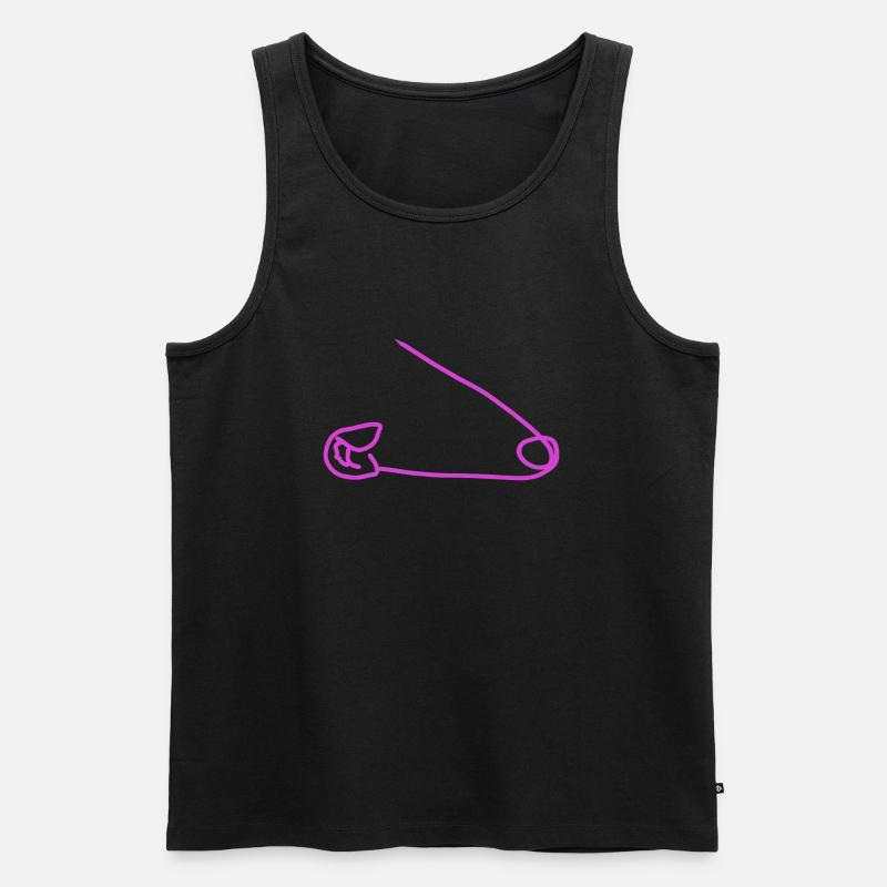 Sicherheitsnadel - Männer Premium Bio Tank Top - Schwarz