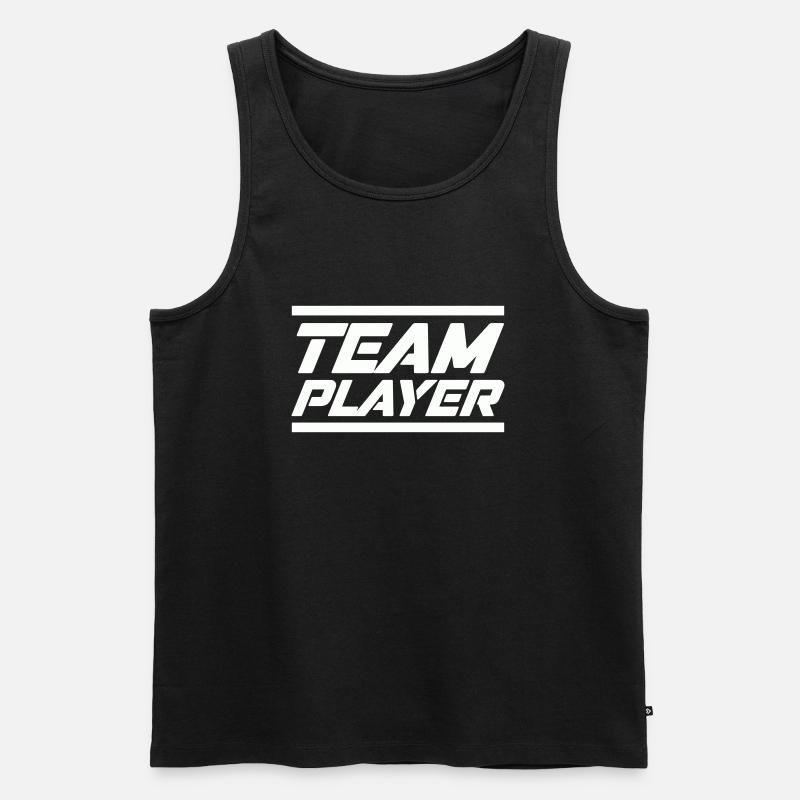 team player - Männer Premium Bio Tank Top - Schwarz