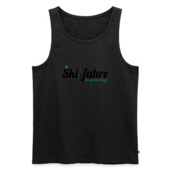 Ski fahre de ganze Dag - Männer Premium Bio Tank Top - Schwarz - Vorne - AI Model Male 178 light (178cm)