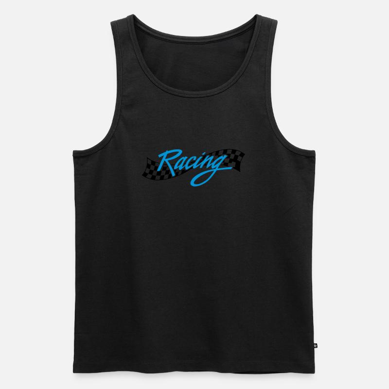 Racing - Männer Premium Bio Tank Top - Schwarz