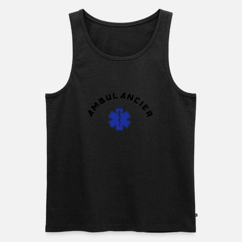 ambulancier logo 4 - Männer Premium Bio Tank Top - Schwarz