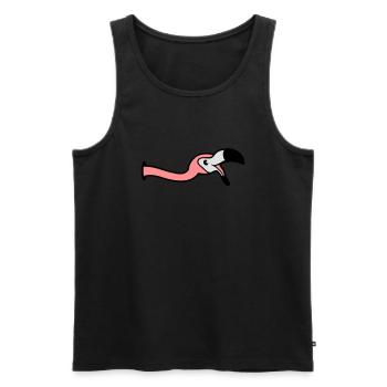 hole wall laugh mouth on food drink bow down - Men's Premium Organic Tank Top - black - Front - AI Model Male 178 light (178cm)