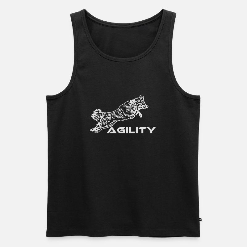 427 Australian Shepherd Agility - Männer Premium Bio Tank Top - Schwarz