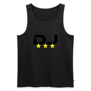 DJ *** - Débardeur bio Premium Homme - noir - Devant - Michal (187cm)
