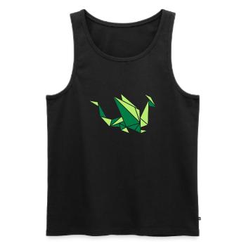 Origami: Drache - Männer Premium Bio Tank Top - Schwarz - Vorne - AI Model Male 178 light (178cm)