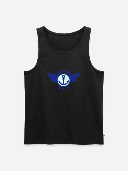 Anchor Captain - Men's Premium Organic Tank Top - black