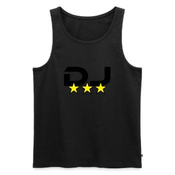 DJ - Men's Premium Organic Tank Top - black - Front - AI Model Male 178 light (178cm)