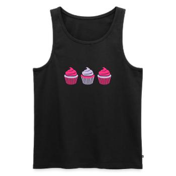 Cupcake - Männer Premium Bio Tank Top - Schwarz - Vorne - AI Model Male 178 light (178cm)