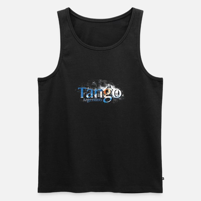 tango - Männer Premium Bio Tank Top - Schwarz