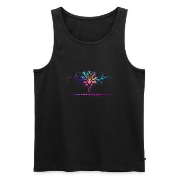 Lotus Blume - Männer Premium Bio Tank Top - Schwarz - Vorne - Michal (187cm)