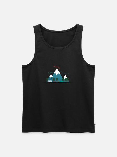 Live Love Travel. - Men's Premium Organic Tank Top - black