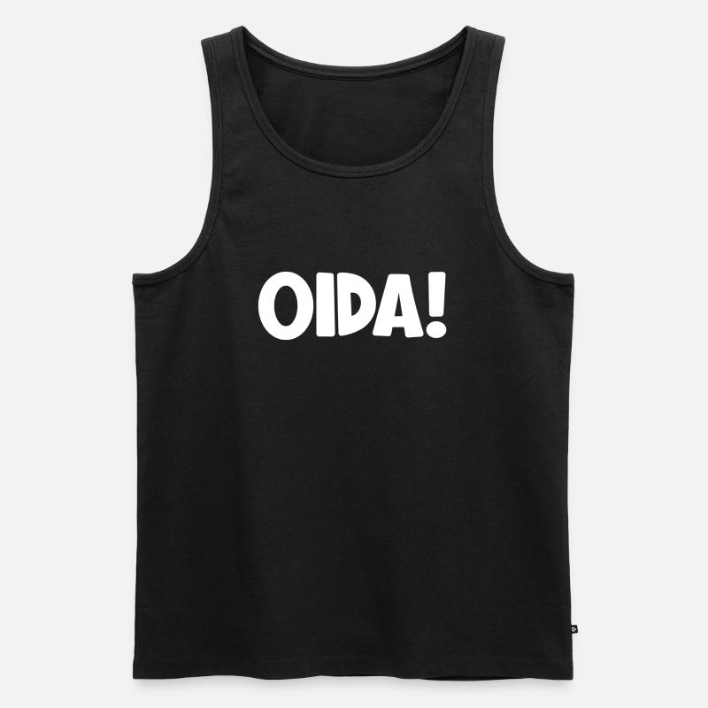Oida - Männer Premium Bio Tank Top - Schwarz