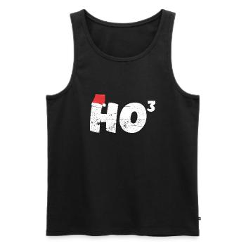 Ho 3 Professeur de mathématiques de Noël Santa HO HO HO - Débardeur bio Premium Homme - noir - Devant - Michal (187cm)