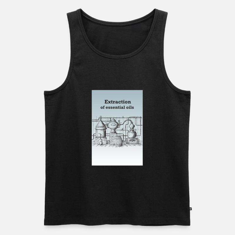 Extraktion von ätherischen Ölen - Männer Premium Bio Tank Top - Schwarz
