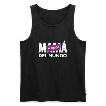 La Mejor mamá Del Mundo - Débardeur bio Premium Homme - noir - Devant - Michal (187cm)