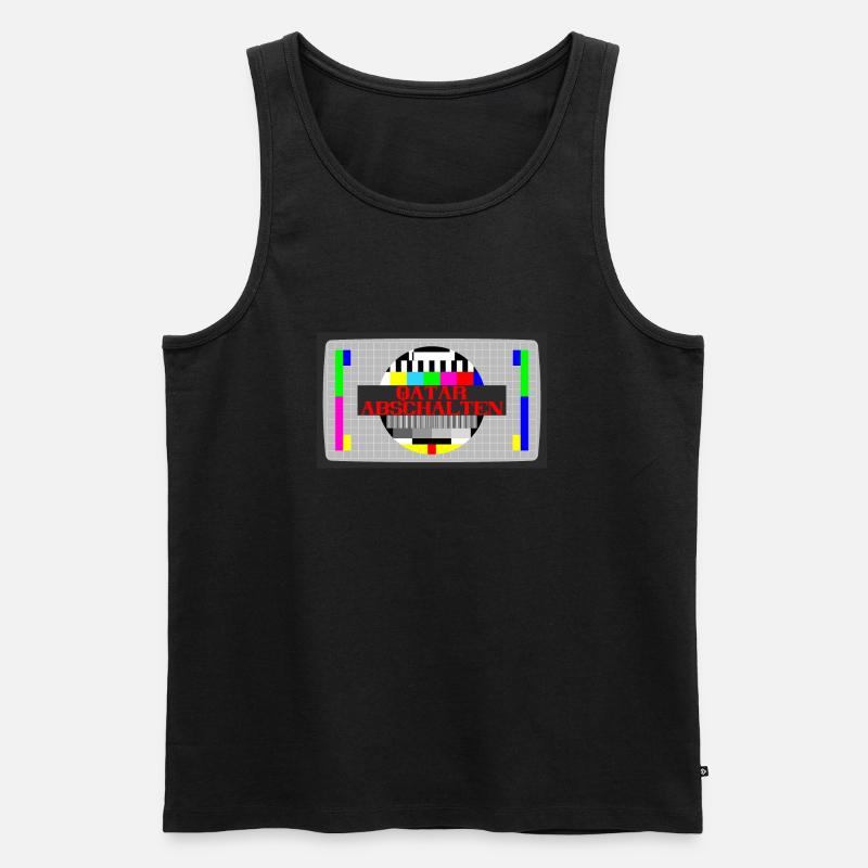 BOYKOTT KATAR QATAR ABSCHALTEN - Männer Premium Bio Tank Top - Schwarz