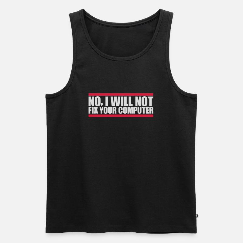not fix your computer - Männer Premium Bio Tank Top - Schwarz