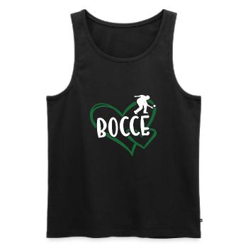 Sport Heart Bocce - Männer Premium Bio Tank Top - Schwarz - Vorne - Michal (187cm)